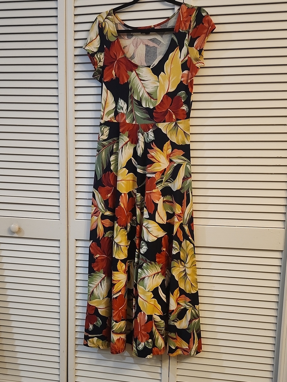 Ralph Lauren Chaps Black Floral Maxi Dress